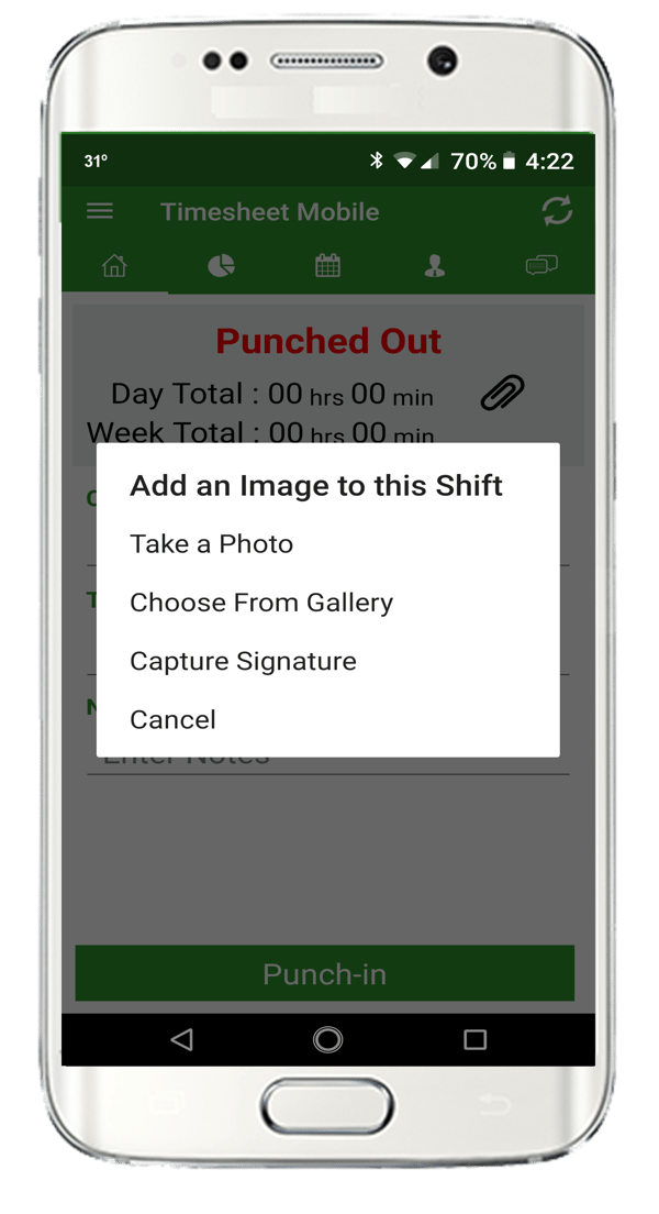 Attach signatures during shifts